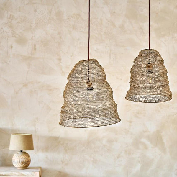 Silver top wire lampshade