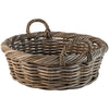 Shallow Round Kubu Rattan Storage Basket