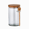 Recycled Glass Storage Jar with Wooden Lid and Spoon - Greige - Home & Garden - Chiswick, London W4 