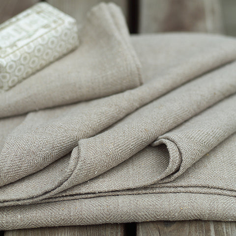 Two Linen Guest Towels/Wash Cloths (30x30cm) - Greige - Home & Garden - Chiswick, London W4 