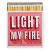 Light My Fire Long Matches in Square Box Archivist