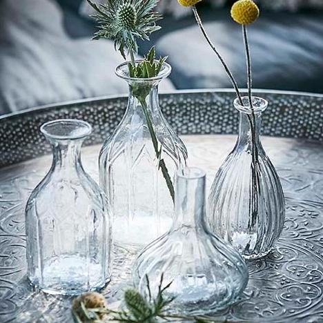 Classic Mini Glass Vases - Two Sizes - Greige - Home & Garden - Chiswick, London W4