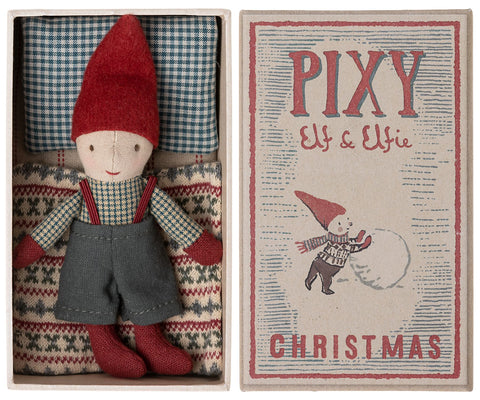 Maileg Christmas Pixy Elf in a Matchbox