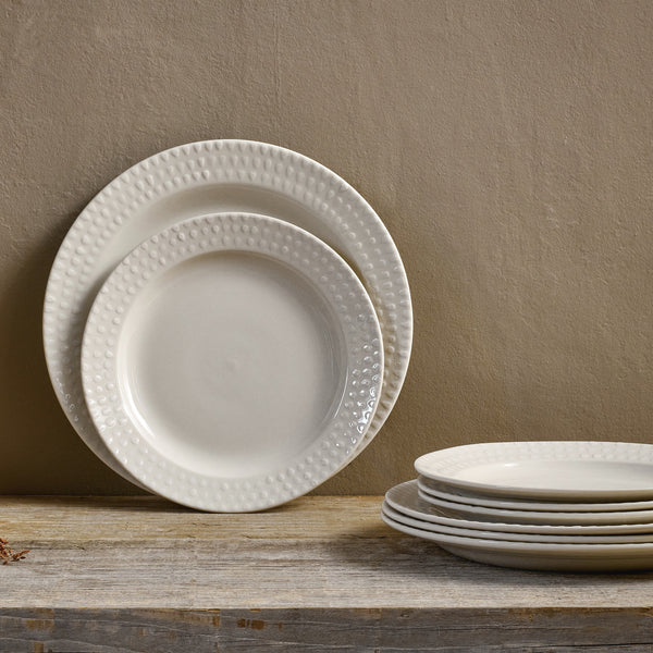 Embossed Beige Dinner Set Ela Dinnerware Range Cream Dinner Plate