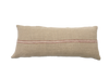 Long Slubby Linen Stripe Bench Cushion with Feather Filler Insert