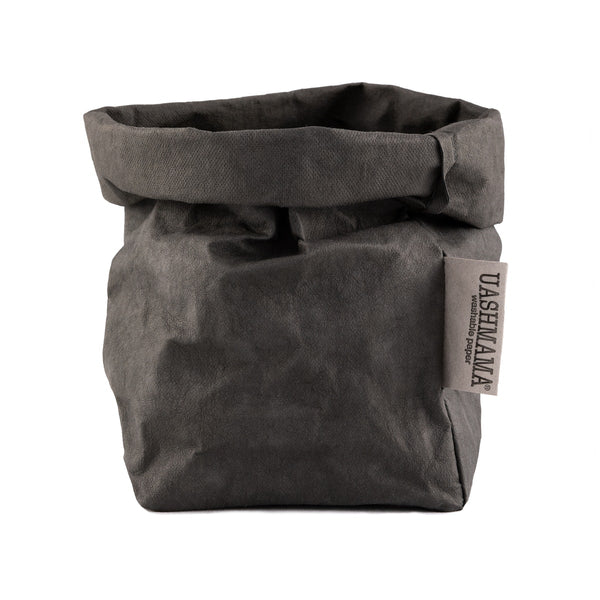 Washable Paper Bag from Italy - Dark Grey - Greige - Home & Garden - Chiswick, London W4 