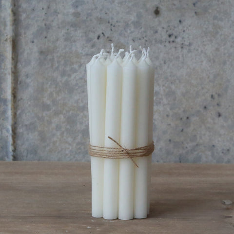 Mini Thin Taper Candles - 1.2cm Diameter - Various Colours - Greige - Home & Garden - Chiswick, London W4