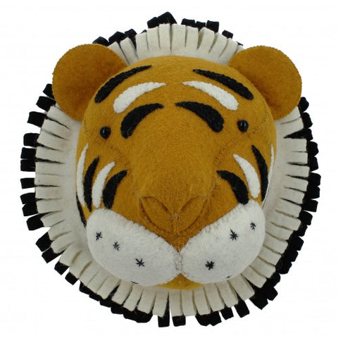 Large Felt Tiger Head by Fiona Walker England