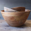 Deep Handcrafted Mango Wood Bowl - Three Sizes - Greige - Home & Garden - Chiswick, London W4 