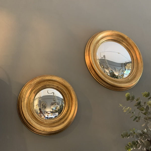 Antique Gold Convex Mirror Two Sizes