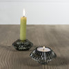 Hybrid glass candleholder for both tealight and dinner candle