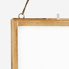 Embossed Antique Brass Hanging Glass Frame - Two Sizes