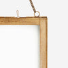 Embossed Antique Brass Hanging Glass Frame - Two Sizes