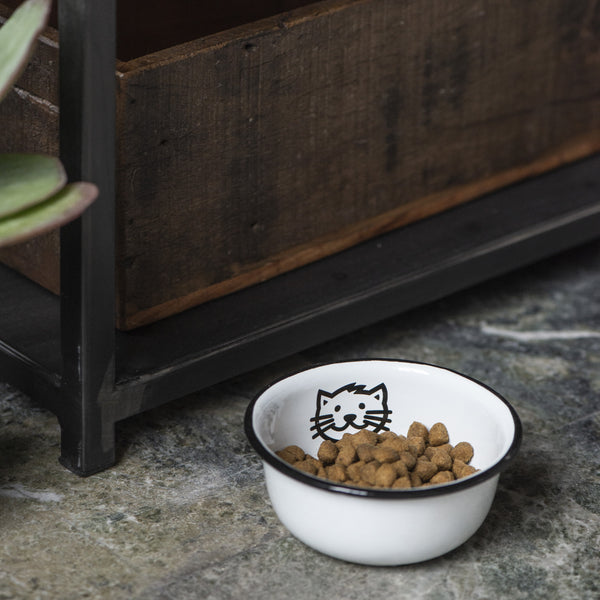 Enamel Cat Bowl