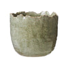 Mottled Green Organic Rimmed Flower Pot - Two Size Options