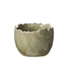 Mottled Green Organic Rimmed Flower Pot - Two Size Options