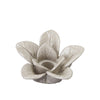 White Melange Porcelain Flower Petal Leaves Candle Holder for dinner candle