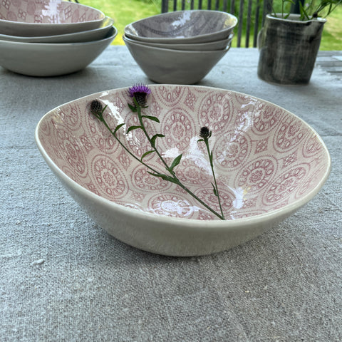 Wonki Ware Salad Bowl - Small - Pink Lace