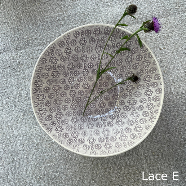 Wonki Ware Pasta Bowl Aubergine Lace