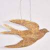 Gold Swallow Hanging Ornament - Large