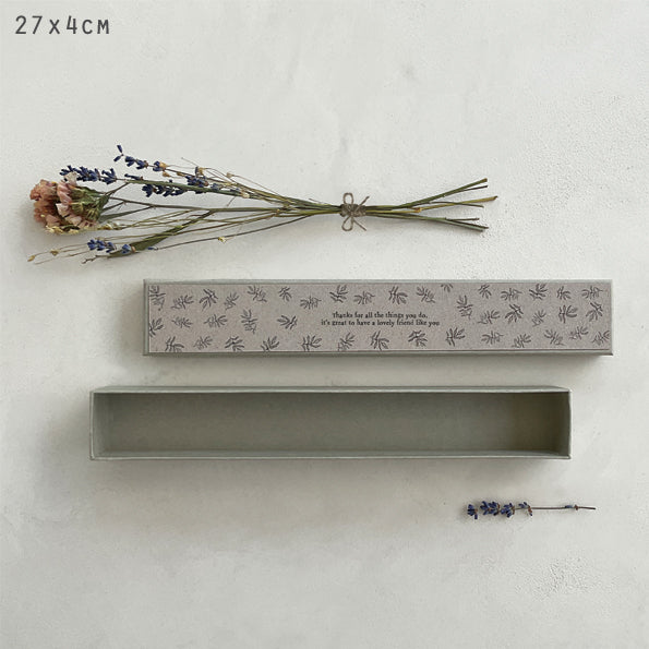 Sentiment Dried Flowers in Long Box - Various