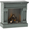 Maileg Fireplace, Mouse - Blue