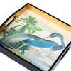 Audubon Heron Square Lacquer Tray - 35 x 35cm