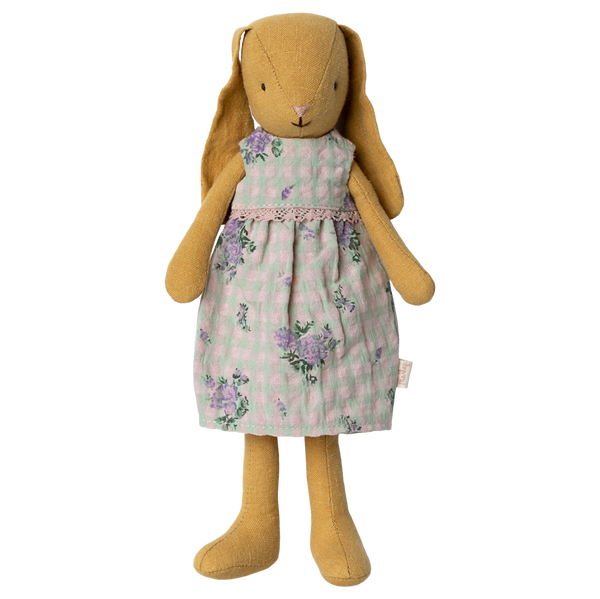 Maileg Bunny, Dusty Yellow - Size 2 - in Dress