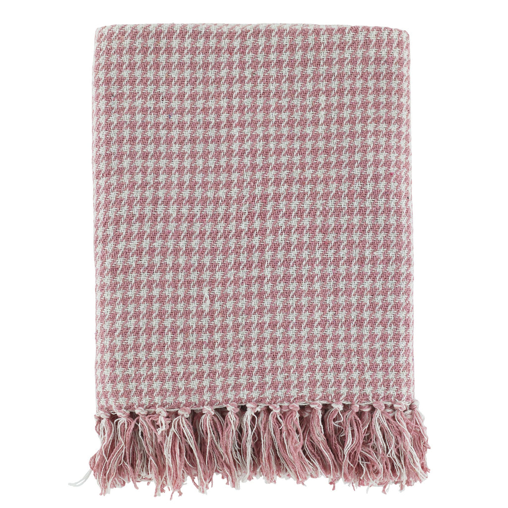 Cotton Raspberry Throw Recycled Cotton Throw - Raspberry Gingham or Rose Diamond – Greige ...
