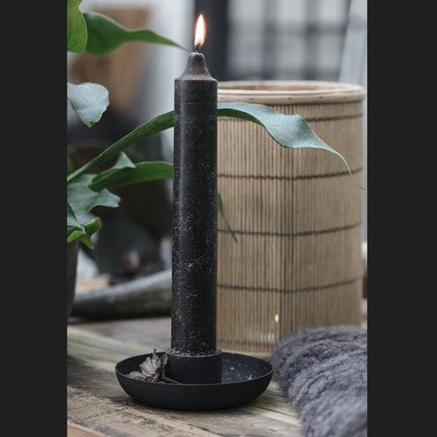 Simple Black Metal Candle Holder for 3.8cm Diameter Candle