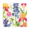 Caspari Luncheon Napkins Summer Garden White