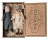 Maileg Grandma and Grandpa Mice in Cigarbox
