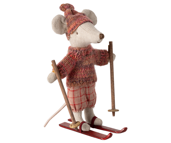 Maileg Winter Mouse with Ski Set, Big&nbsp;Sister