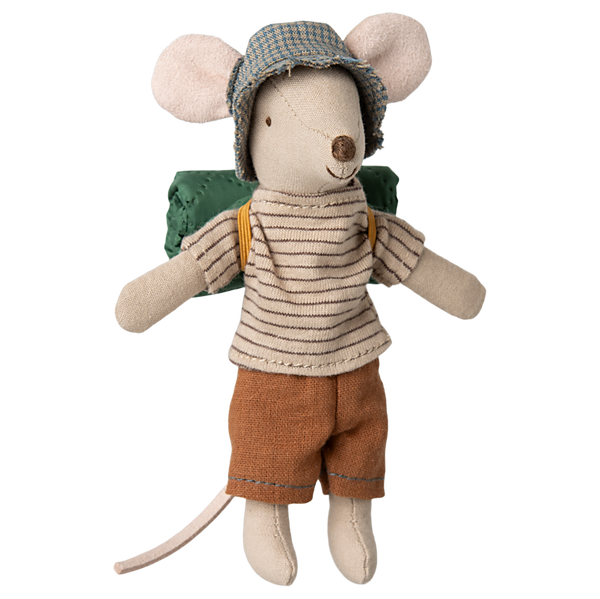 Maileg Hiker Mouse, Big Brother, Thin Stripes