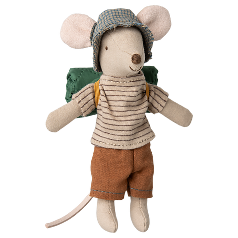 Maileg Hiker Mouse, Big Brother, Thin Stripes