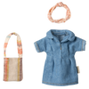 Maileg Denim Dress and Bag for Mum Mouse