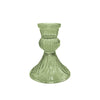 Recycled Glass Candlestick - H 11cm - Dusty Green or Dusty Blue