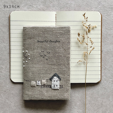 Small Linen Notebook - Beautiful Thoughts