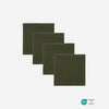 Set of Four Pure Cotton Napkins in Green