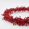 Red Wooden Bead Wreath - Two Sizes