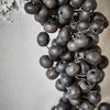 Black Wooden Bead Wreath - Two Sizes