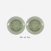 Bubble Glass Plate - Large - Aqua Blue or Green