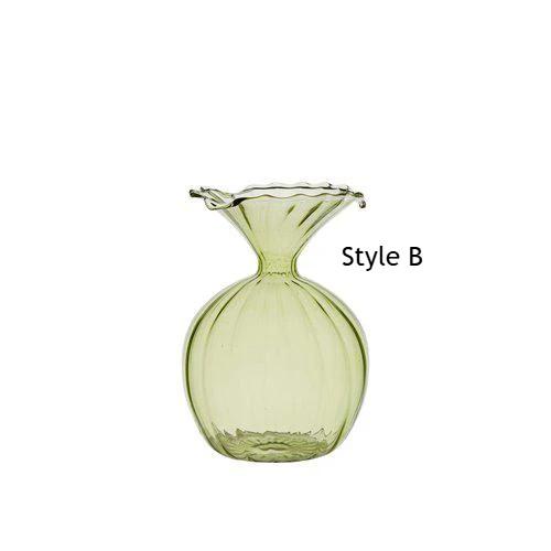 Mini Green Glass Bud Vase - Two Size Options