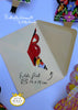 Stardust Butterfly Woman Sitting Greeting Card