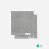 Set of Two Waffle Dish Cloths - Light Grey