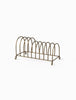 Metal Storage Rack with Aged Brass Finish