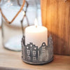 Houses Tealight Holder - Antique Brass or Antique Zinc