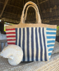 Navy Beni Bag - Small - Braided Rug Company