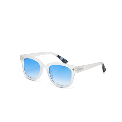 Okkia Sunglasses - Giovanni - Translucent Clear - Blue Lens