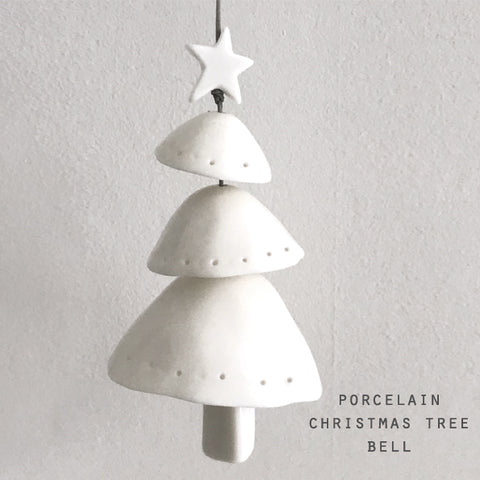 Layered Porcelain Christmas Tree Bell